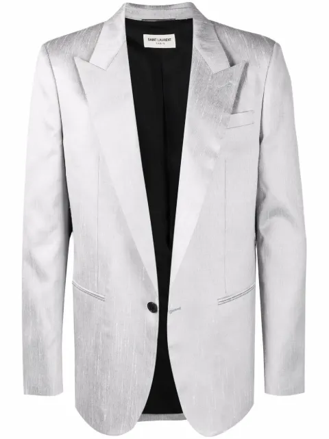 Saint Laurent single-breasted suit blazer Grey 686981Y1E59