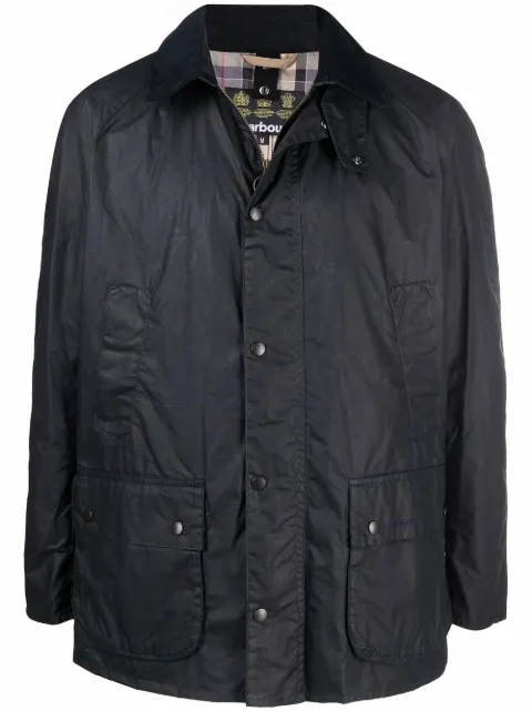 Barbour press-stud fastening jacket Blue MWX1377MWX