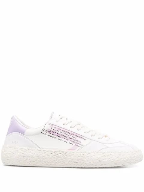 Puraai slogan-print low top sneakers White ORCHIDEA