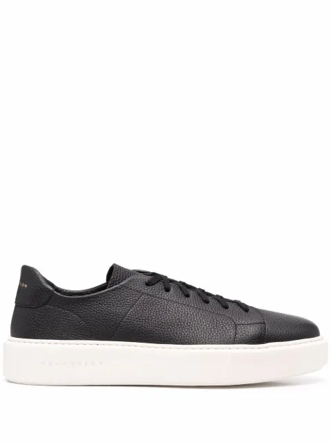 Henderson Baracco pebbled low-top sneakers Black CHRONOS