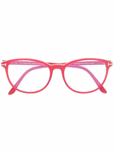 TOM FORD Eyewear FT5810 oval glasses Red FT5810B