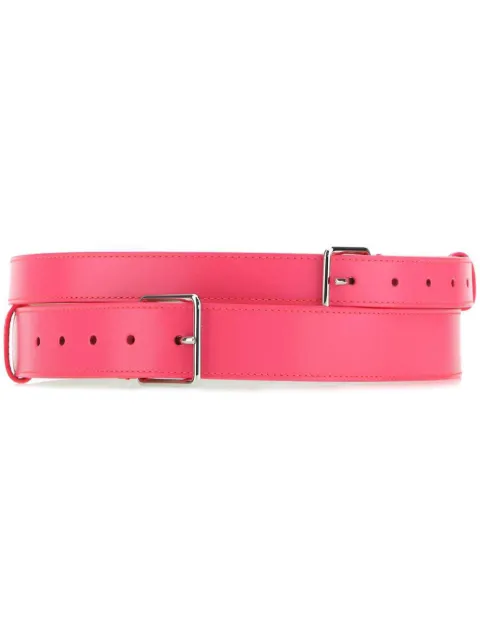 Alexander McQueen buckle-fastened leather belt Pink 5941881BR21