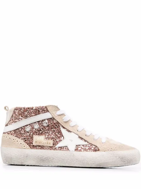 Golden Goose Mid Star glitter sneakers Pink GWF00122F001495