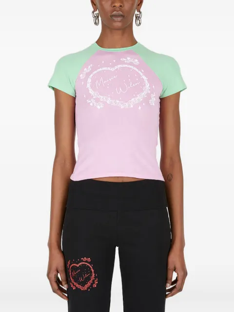 Maisie Wilen heart-print raglan-sleeve top Pink YS128PS22