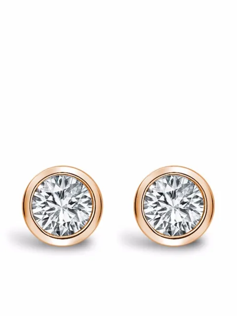 Pragnell 18kt rose gold Sundance diamond stud earrings Pink CR9009