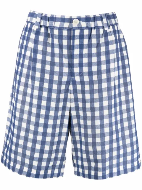Jacquemus check Bermuda shorts Blue 225PA0091005