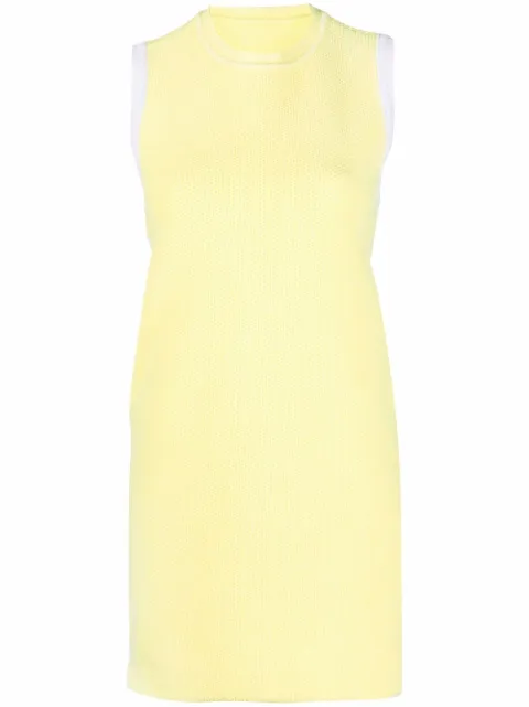 Jacquemus Sorbetto knitted mini dress Yellow 221KN0542072
