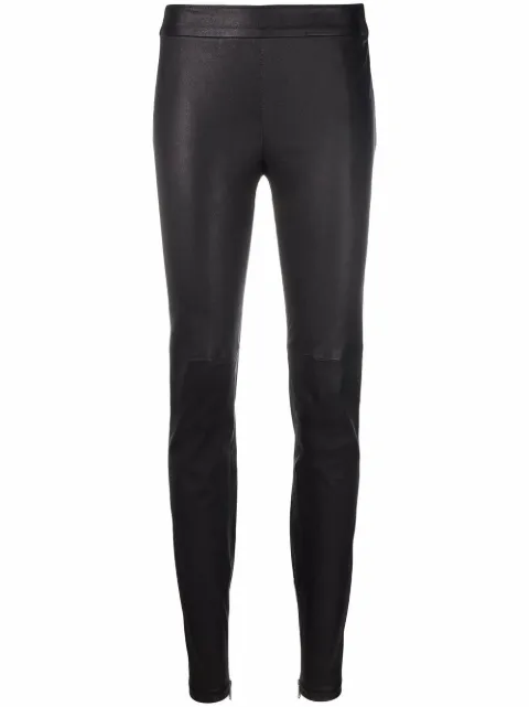 Givenchy polished-finish zip-detail trousers Black BW50PZ60ZY