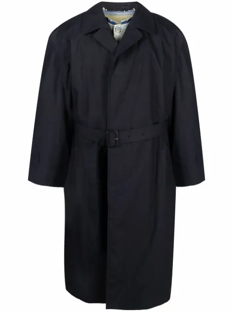 Maison Margiela layered cotton trench coat Blue S30FZ0030S54455