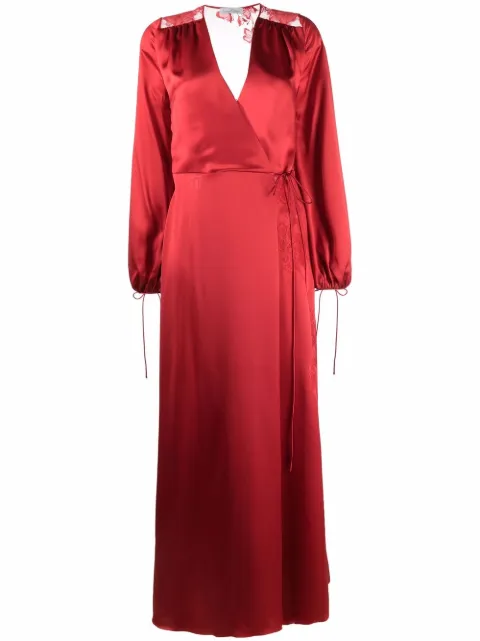 Carine Gilson floral-detail nightdress Red SA1733WPS22ROUROU