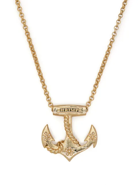 Shrimps anchor pendant necklace Gold ANCHORNECKLACEANJEWGOLD21SH