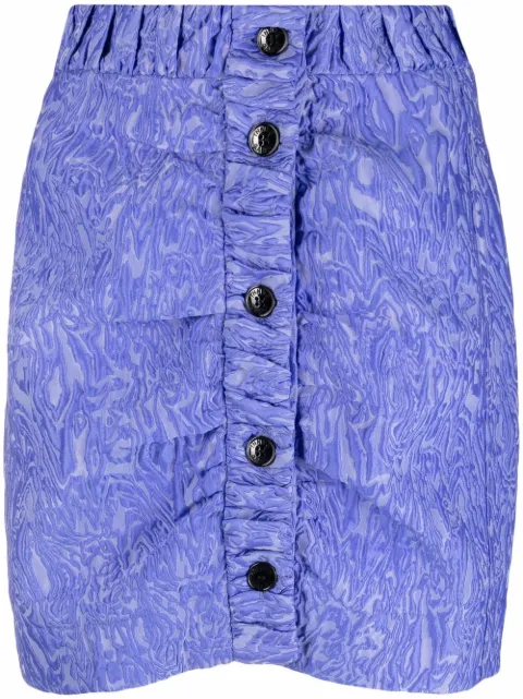 GANNI asymmetrical mini skirt Blue F6886