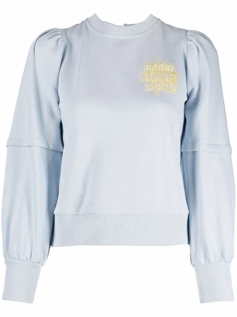 GANNI Isoli open-back jumper Blue T3122