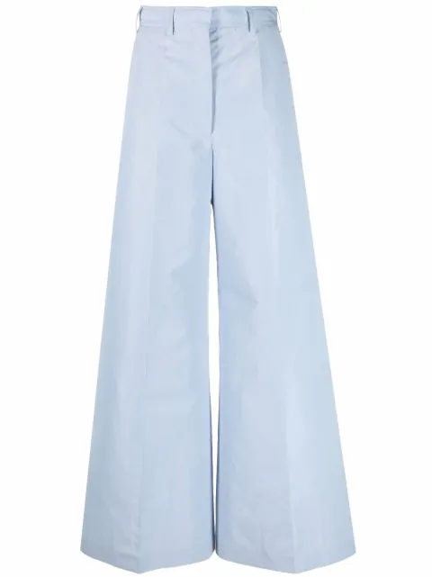 Stella McCartney high-waisted wide-leg trousers Blue 604294STA10