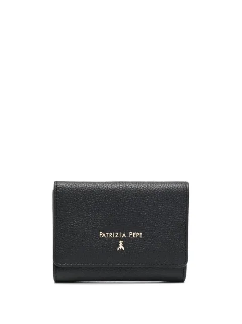 Patrizia Pepe grained-leather logo-print purse Black CQ7081L001K103