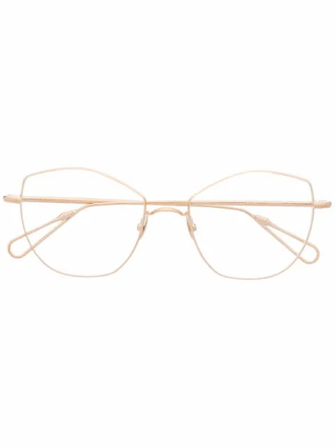 Ahlem oversized-frame glasses Gold LASEINE