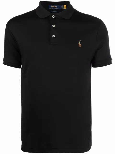 Polo Ralph Lauren embroidered-logo polo shirt Black 710685514002