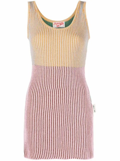 Andersson Bell colour-block ribbed knit vest Pink ATB715WRNG
