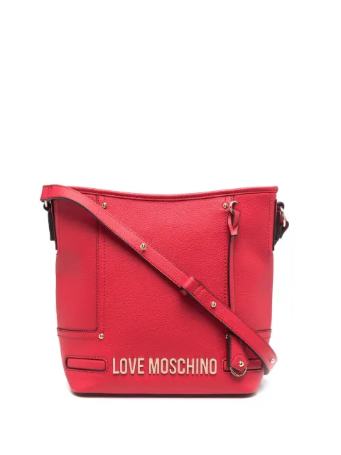 Love Moschino logo-lettering panelled bag Red JC4031PP1FLB0