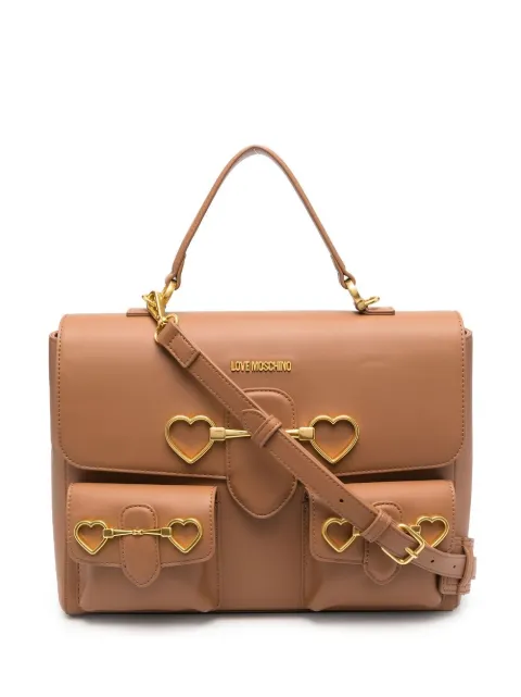 Love Moschino heart-motif tote bag Brown JC4076PP1FLC0