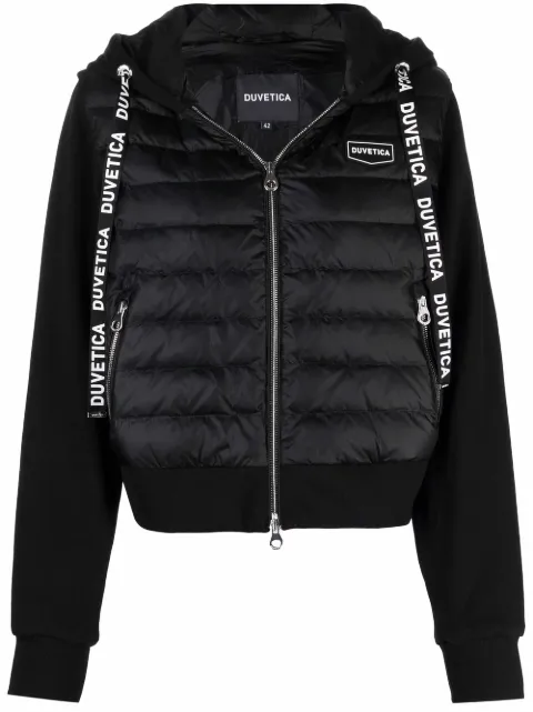 Duvetica Bolsena panelled hooded puffer jacket Black VDDJ06221K0001BOLSENA