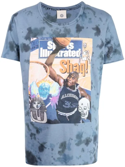 Alchemist graphic print tie-dye T-shirt Blue ALFSSS22MSST13BALCHEMISTSHAQATTACKTSHIRTINDIGO