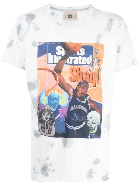 Alchemist graphic-print tie-dye T-shirt White ALFSSS22MSST13AALCHEMISTSHAQATTACKTSHIRTCREME