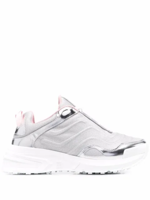 Givenchy metallic-effect leather sneakers Grey BE001ZE19D070
