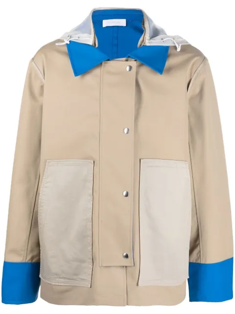 Helmut Lang colour-block single-breasted jacket Neutrals M01HM401