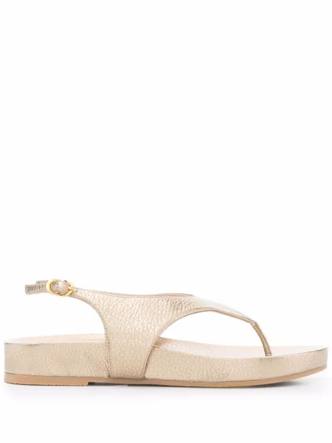 Stuart Weitzman metallic-effect open-toe sandals Gold SA713