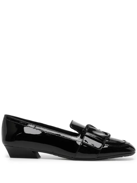 Ferragamo buckle-detail leather loafers Black 751012