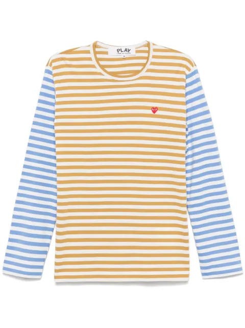 Comme Des Garçons Play striped long-sleeve T-shirt Blue AXT318051