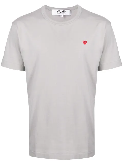 Comme Des Garçons Play heart-patch short-sleeve T-shirt Grey P1T314