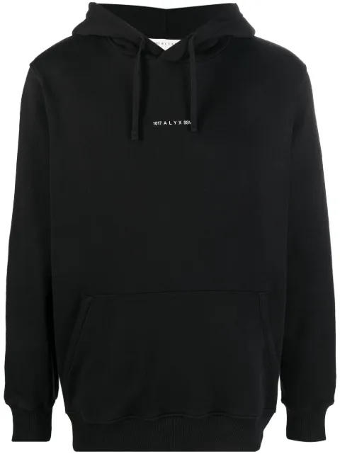 1017 ALYX 9SM logo-print cotton hoodie Black AAUSW0123FA01FBLK0001