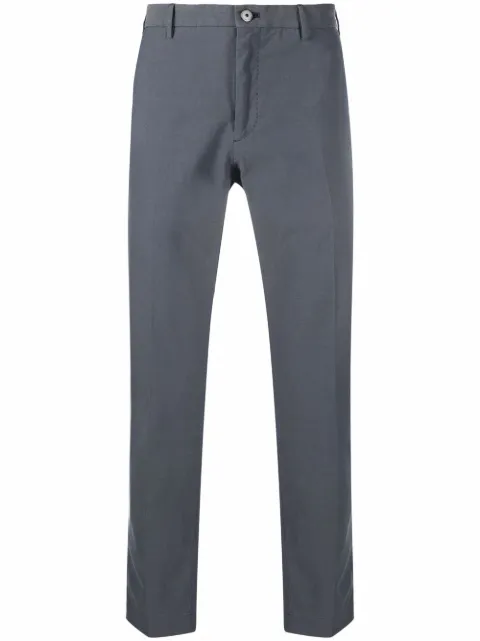 Incotex straight-leg cotton trousers Blue ZL530W9223J