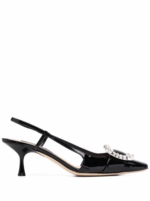 Sergio Rossi embellished-buckle mules Black A98210MVIV011000120