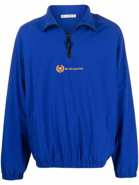 BEL-AIR ATHLETICS embroidered-logo zip-up pullover jacket Blue 32BELH101226226