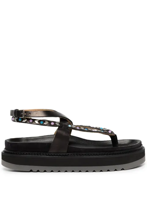 ISABEL MARANT stud-embellished thong-strap sandals Black SD090222P013S