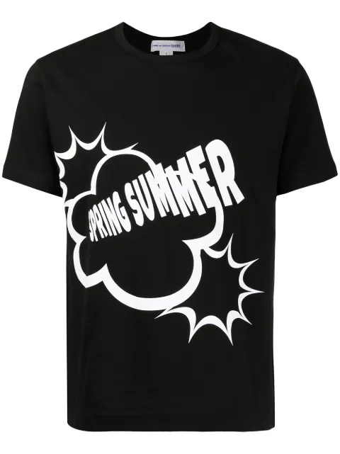 Comme Des Garçons Shirt Seasonal print T-shirt Black FIT007S22