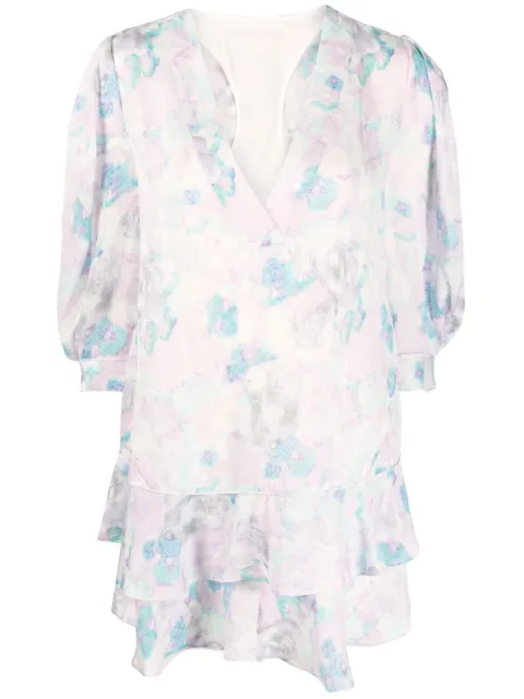 IRO Oslona floral-print dress Pink WM33OSLONA