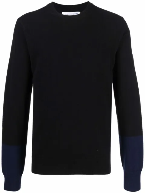 Comme Des Garçons Shirt tonal wool jumper Black FZN112