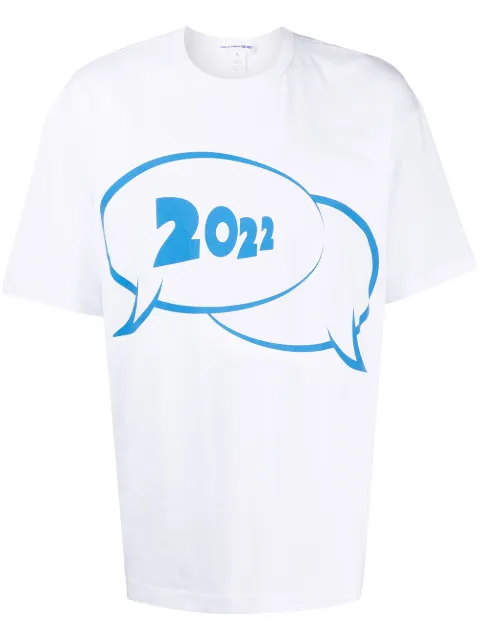Comme Des Garçons Shirt Speech Bubble T-shirt White FIT009