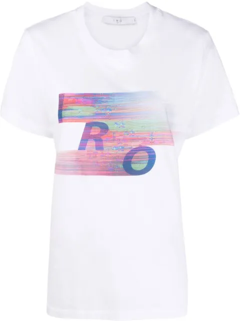IRO graphic logo-print T-shirt White WM19TELE