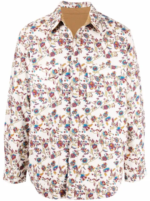 MARANT floral-print cotton shirt jacket Neutrals VE175322P033H
