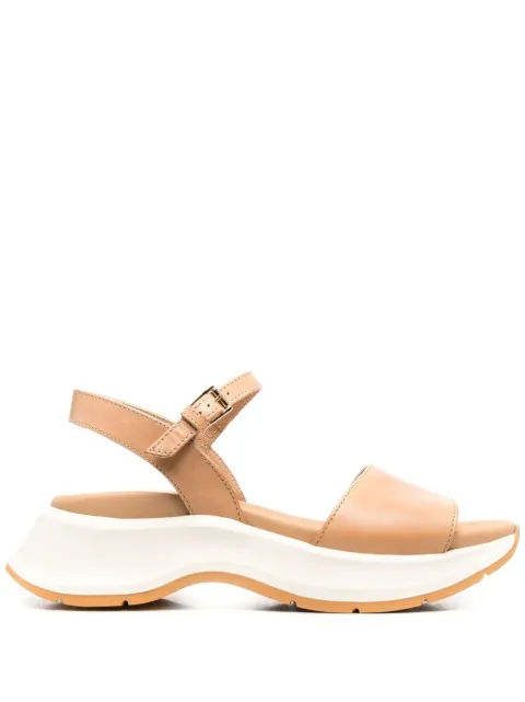 Hogan 60mm open-toe leather sandals Neutrals HXW5980EB50O6LC208