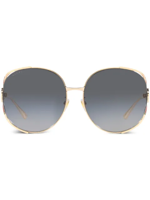 Gucci Eyewear round-frame sunglasses Gold 491398I3330