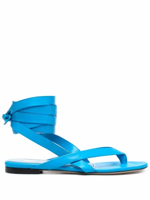 The Attico Beth flat thong sandals Blue 222WS437L001