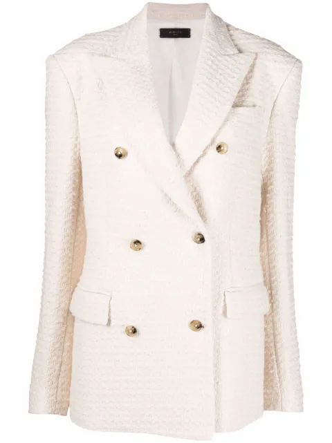 AMIRI knitted double-breasted blazer Neutrals PS22WJR002