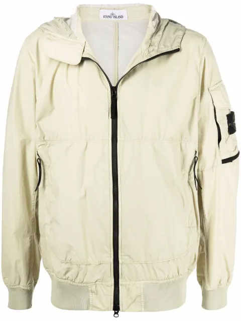 Stone Island Compass badge lightweight hooded jacket Green 761540632