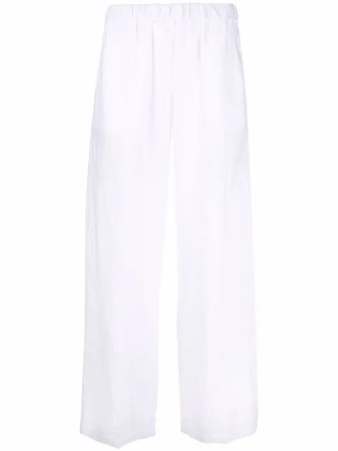 ASPESI elasticated straight-leg trousers White 0128C195
